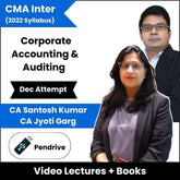 CMA Inter (2022 Syllabus) (Corporate Accounting & Auditing) Combo Video Lectures by CA Santosh Kumar, CA Jyoti Garg Dec Attempt (Pendrive)
